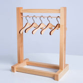 Wooden Clothing Rack For Dolls (Includes 5 Hangers) - Petite Threads Simple Exclusive